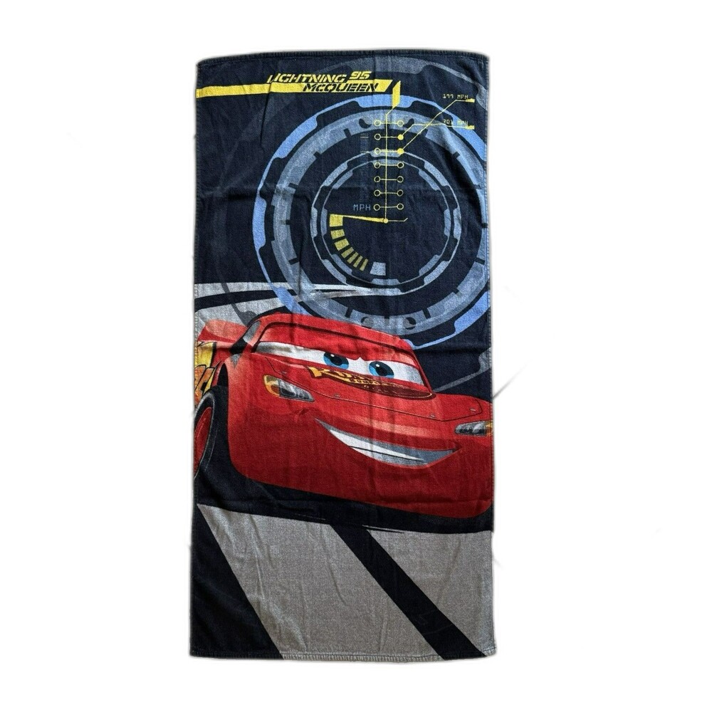 Disney Cars Beach Towel Lightning McQueen Towel Cars 3 "Skid Marks" Cotton